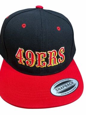 49ERS Snapback Hat - Black & Red 49ers hat new embroidered 49ers hat
